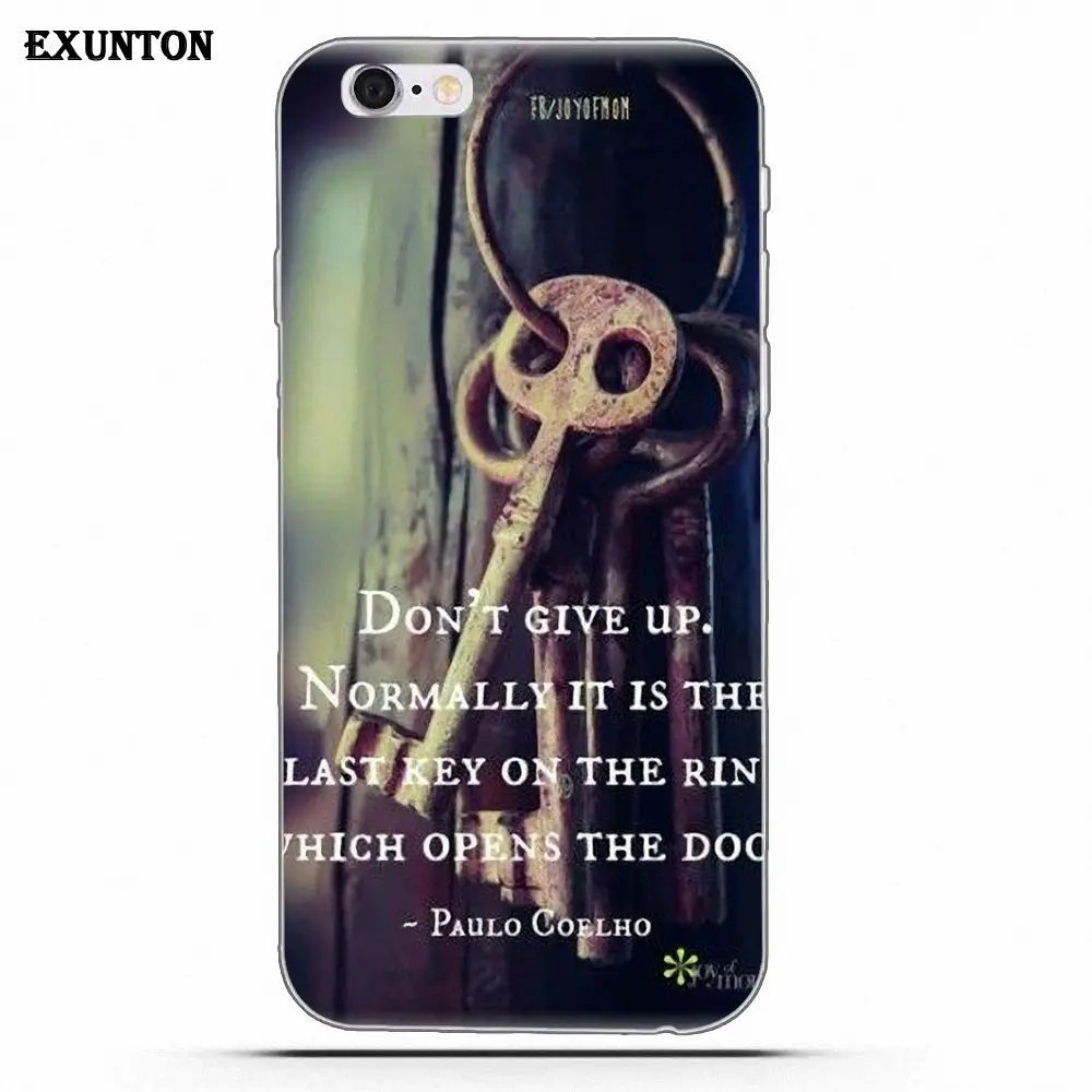 Мягкий защитный чехол из ТПУ для Apple iPhone 4 4S 5 5C SE 6 6S 7 8 Plus X Never Give Up|Чехлы-накладки| |