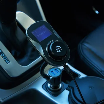 

1.5 inch LCD Bluetooth FM Transmitter for Car, Wireless Car Radio Adapter Stereo Modulator with QC3.0 Dual USB Ports LED Display