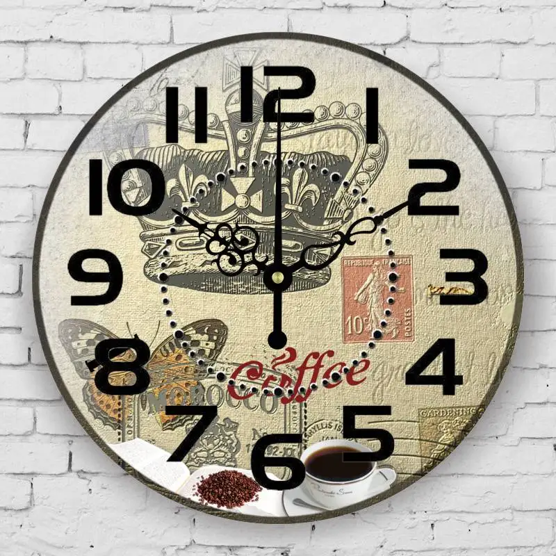 modern coffee kitchen decorative wall clock waterproof clock face more