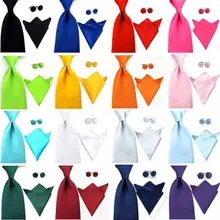 New Wedding Men Tie Red Fashion Pocket Ties For Men Business 8cm Groom Tie Kravat Bowties Ties Tie+Handkerchhief+Cufflinks