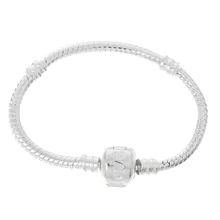 DoreenBeads Популярные трендовые европейские браслеты, цепочка в виде змеи "Love", резная застежка-защелка серебряного цвета для детей/детей длиной 14 см, 3 шт