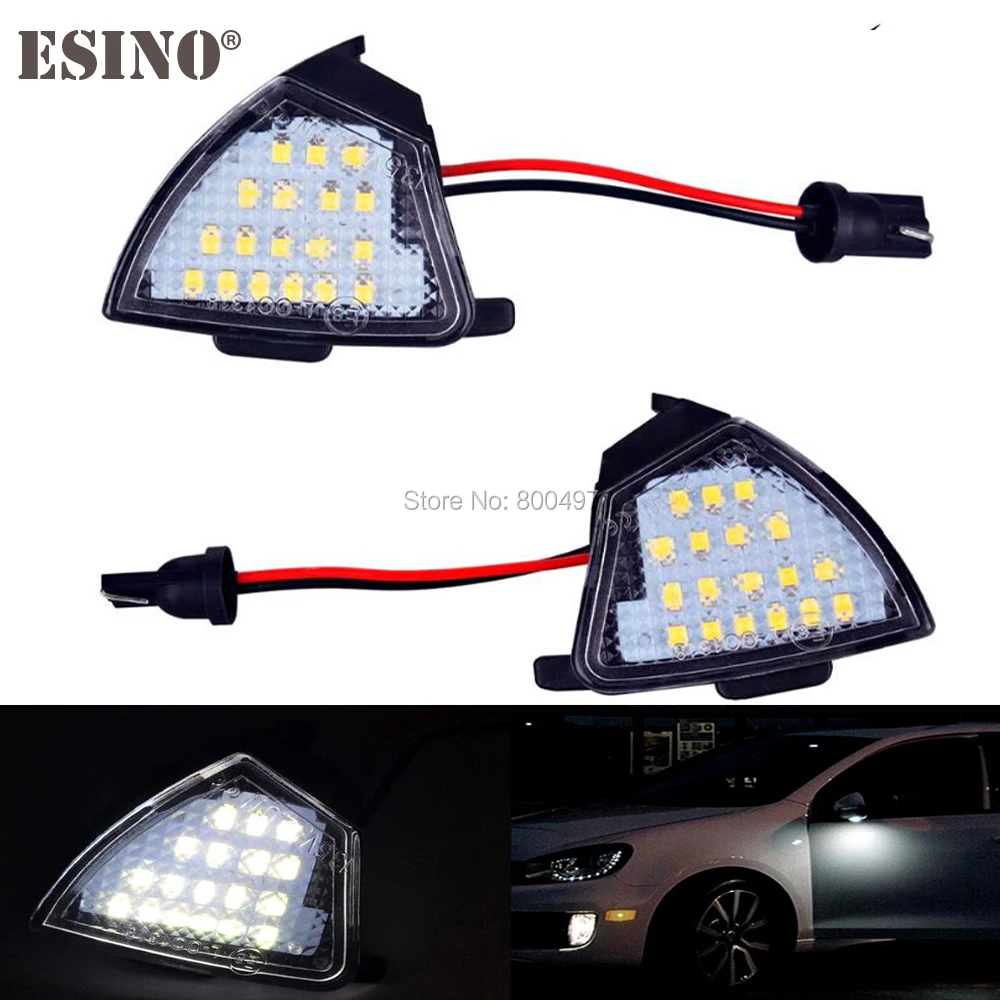 2 x LED Car Under Side Mirror Lamps CANBUS OBC Error Free Lights For Volkswagen VW Golf 5 Plus EOS Variant Jetta Passat | Автомобили и