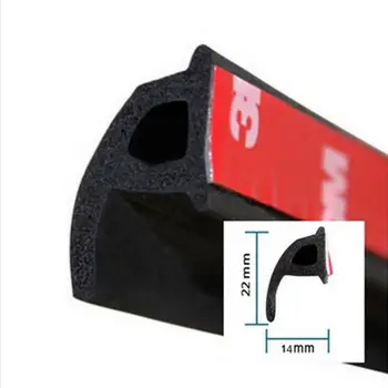 

4 Meters Auto Rubber seals Noise Insulation P Type Rubber Seal Noise Insulation Anti-Dust Door Sealing Strips Car Accessories