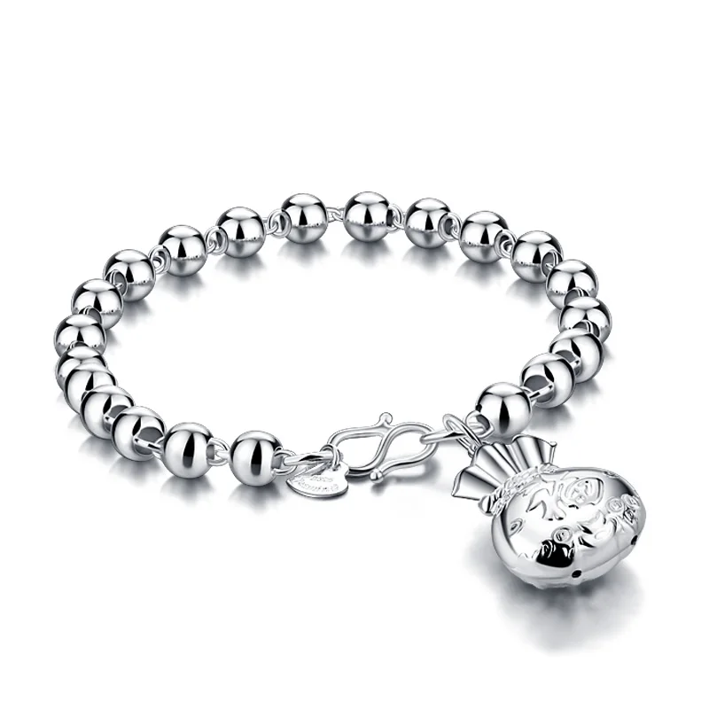 

Women bracelets charm;Ladies round women bracelet;925Sterling silver; brand accessories;silver charm bracelets;