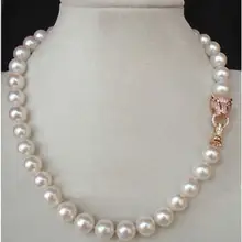 1" 10-11 мм AAA++ подлинное белое Южное море AKOYA Жемчужное ожерелье