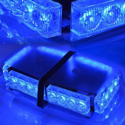 

XYIVYG Top Roof 24 LED Warning Emergency Beacon Flash Strobe Light Bar Magnetic Blue Flashing Lamp