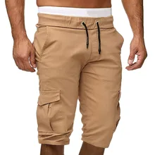 Мужские горячие продажи повседневные пляжные шорты Homme качественные мужские тренировочные брюки Слаксы повседневные эластичные Joggings спортивные однотонные мешковатые Карманы Шорты