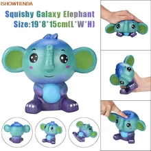 

Jumbo Cute Galaxy Elephant Squishy Scented Cream Super Slow Rising Stress Relief Reliever Squishy Toy Hot Sale