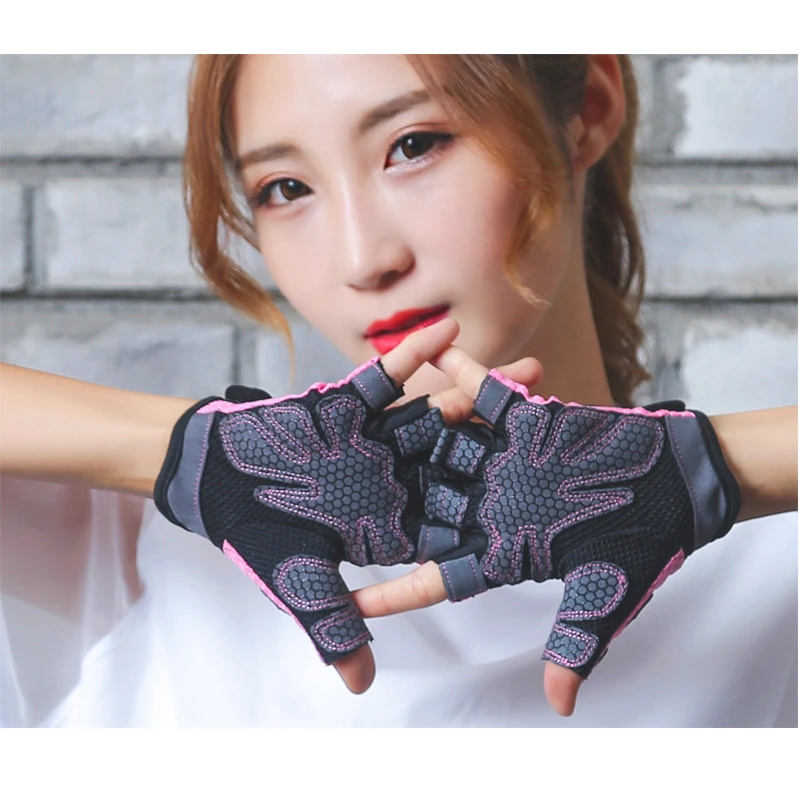 

Outdoor Sports Half Finger Gloves for Men Women's Gym Fitness Weight Lifting Body Building Workout Running Exercise Training