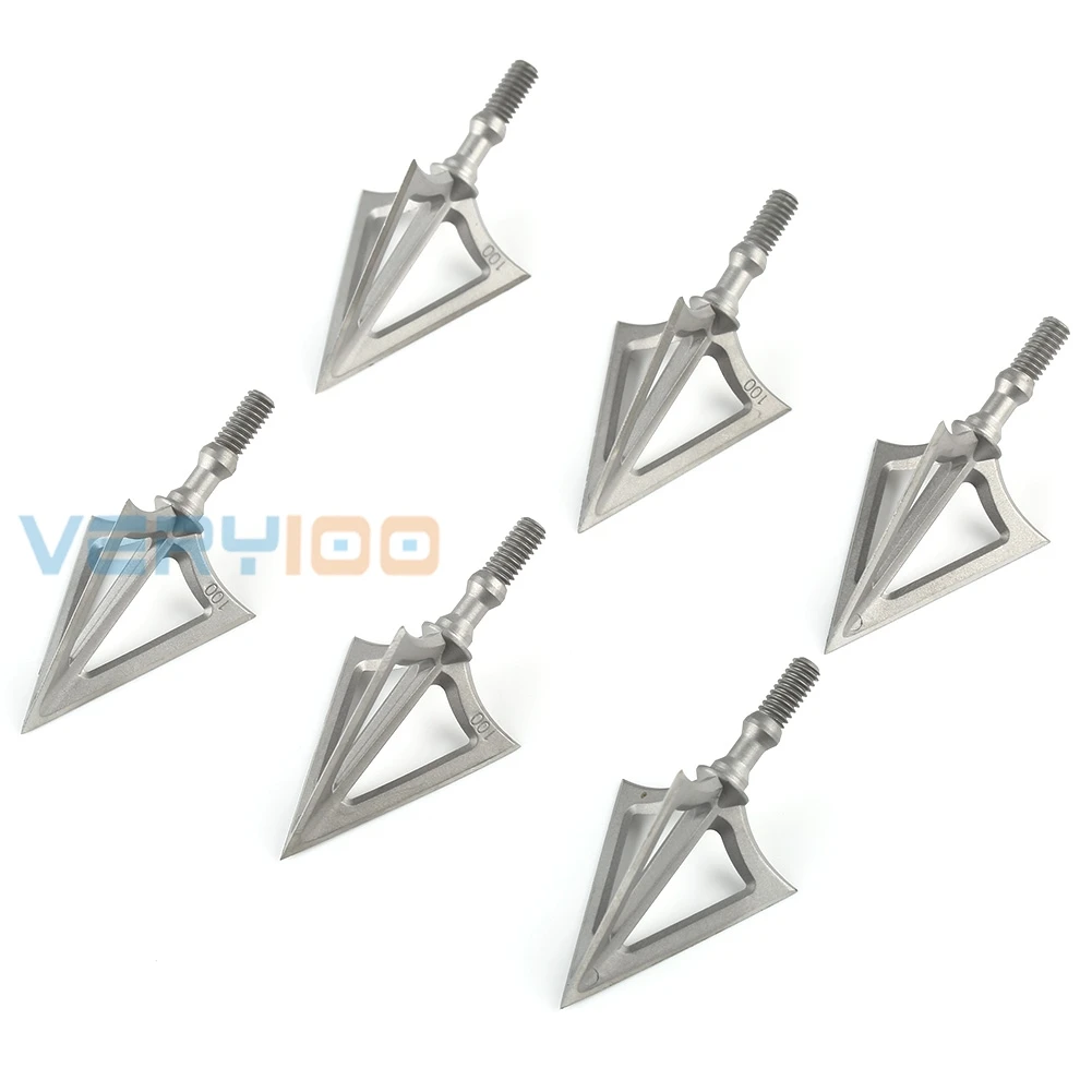100 개 Broadheads 3 블레이드 넓은 화살표 머리 화살표 나사 팁 사냥 100 곡물 사냥 도매broadhead 3