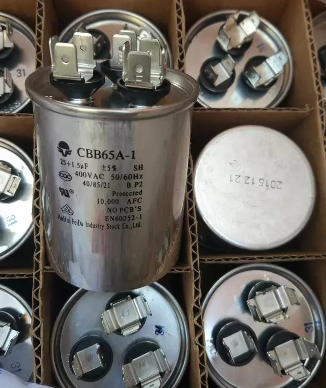 

400VAC 1.5uF+25uF Motor Run Start Capacitor the Compressor for Air Conditioner 25+1.5UF CBB65A-1 50/60Hz 50x66mm