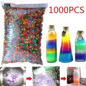 1000 шт. гидрогелевые жемчужные в форме зеленого кристалла почвы воды бусинки грязи растут мяч свадебные растущие лампы 5DYQ001 - изображение
