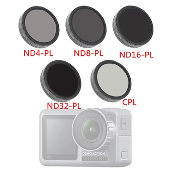 

5Pcs Filters ND4-PL ND8-PL ND16-PL ND32-PL CPL Camera Adjustable Lens for DJI OSMO ACTION Extend Exposure Time