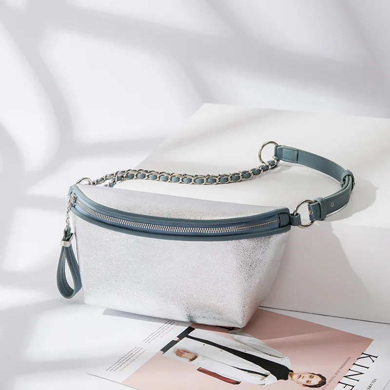 

Fashion PU Leather Waist Pack Women Girls Chest Shoulder Bags 2018 Famous brand Design Pure Color Waist Bag Bolsas Feminina