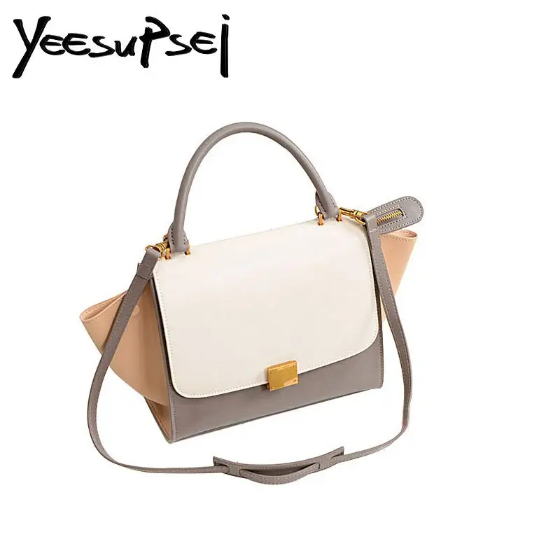 

YeeSupSei Fashion Designer Trapeze Bag Lady Smiley Bag Leather Tote Bag Luxury Women Handbag Shoulder Crossbody Messenger Bag