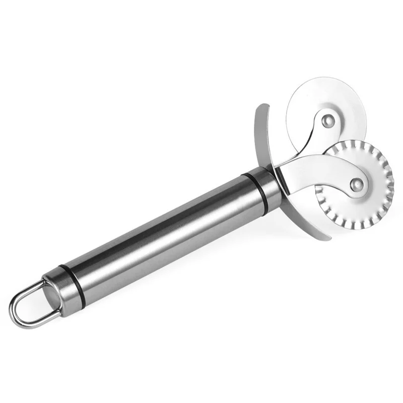 Stainless Steel Roller Pizza Cutter Knife Pizza Slicer Peel Home