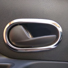 4 шт. нержавеющая сталь внутренние дверные ручки крышки Накладка для Dacia Renault Logan 2 Sandero 2 подходит только для второго поколения