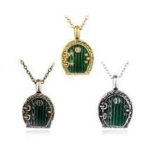 Película El Señor de uno anillos Vintage Hobbit puerta medallón declaración joyería colgantes regalo para hombres mujeres Fans