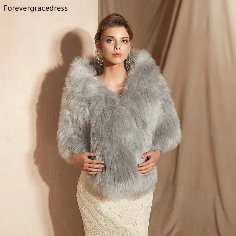 Forevergracedress элегантные мягкие осенне-зимние куртки-болеро Свадебные пальто шали шарфы PJ328 - Цвет: PICTURE COLOR