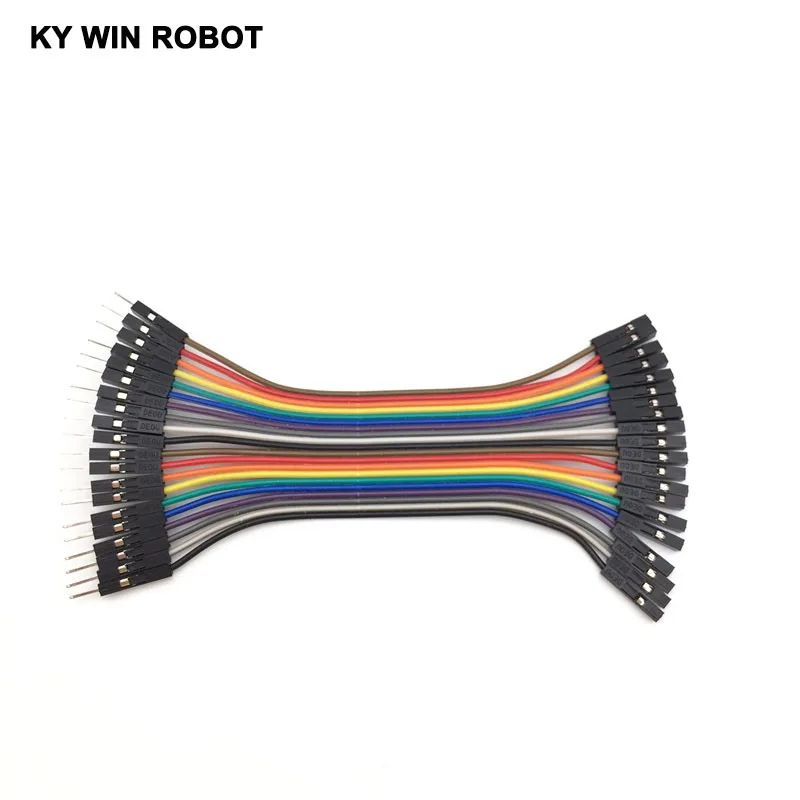 

Dupont line 20pcs 10cm 2.54mm 1p-1p Pin Female to Male Color Breadboard Cable Jump Wire Jumper For Arduino