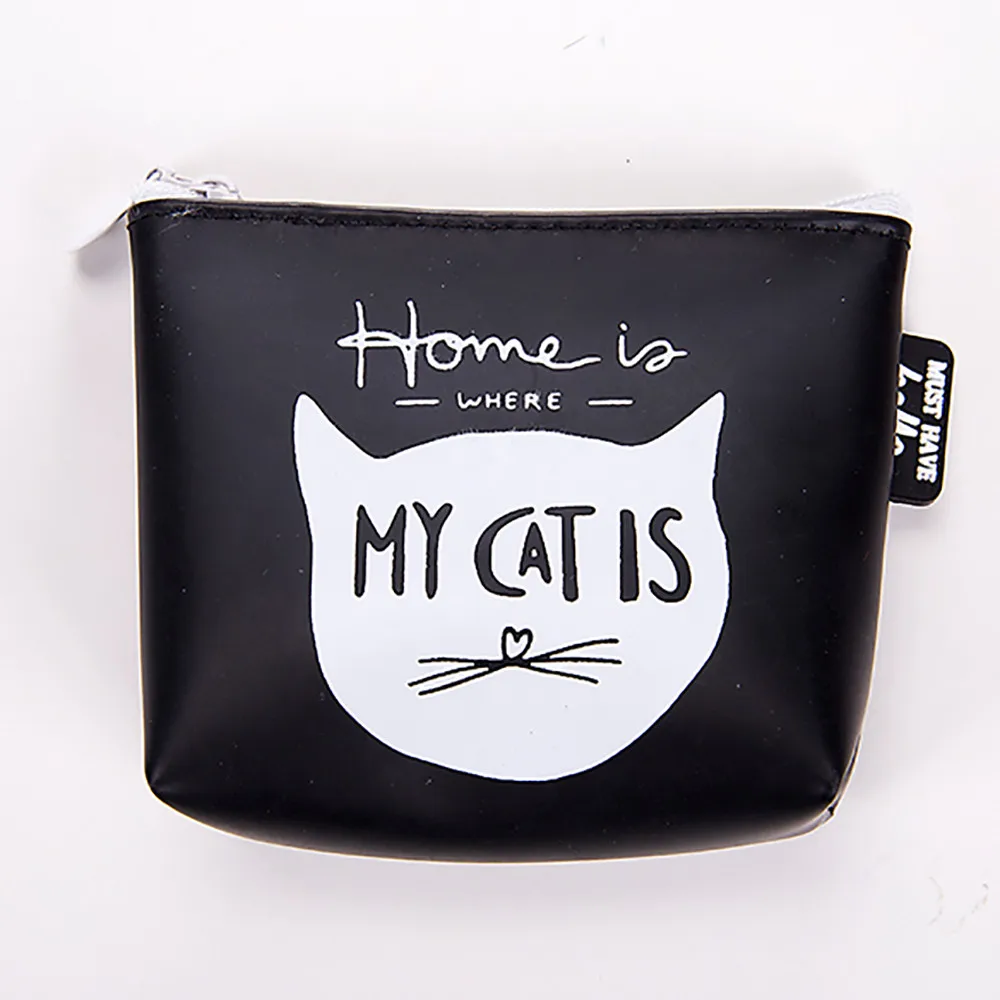 

Girls Cute Silica Gel Coin Purse Print Cat Coin Purse Fashion Women Wallet Bag Change Pouch Key Holder 0.97@