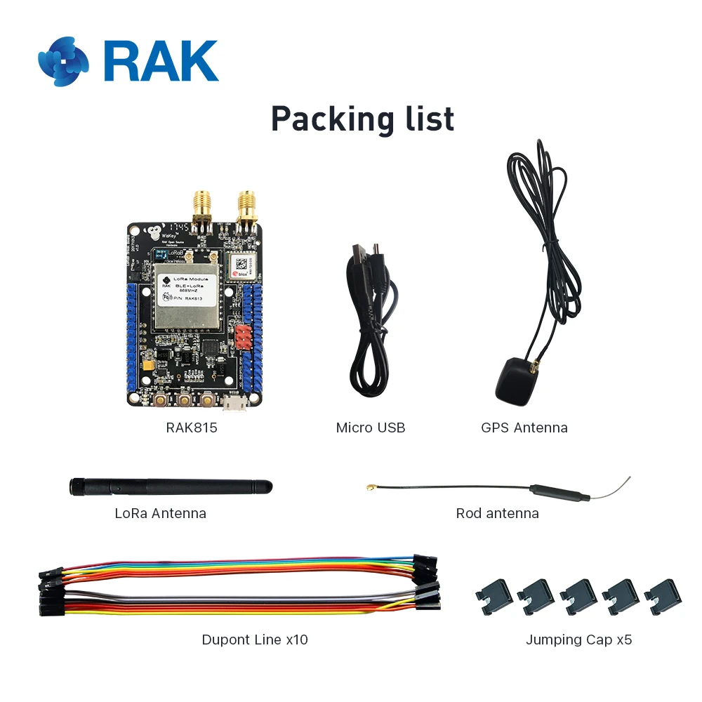 RAK815 Гибридный трекер местоположения, LoRa+ Bluetooth 5,0/Маяк+ gps+ датчики+ lcd, LoRaWAN 1.0.2, RAK813 брекборд, регион AS923 и т. Д