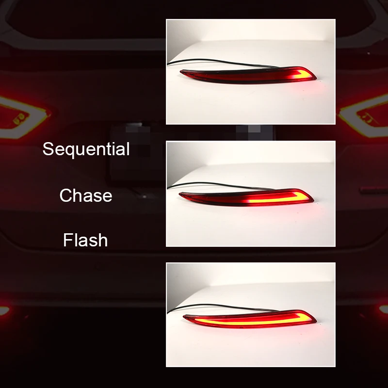 Jdm fluid style led pára choques refletor