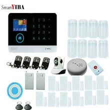 SmartYIBA WI-FI Sistema de Alarme Home do Assaltante GSM GPRS RFID Tela TFT Touch Teclado Russo Polonês Espanhol Android IOS APP