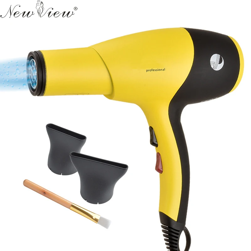 

NewView Professional Anion Hair Dryer Blow Hairdryer Hot And Cold Wind 2200W + 2 Free Nozzles Styling Tools For Salons