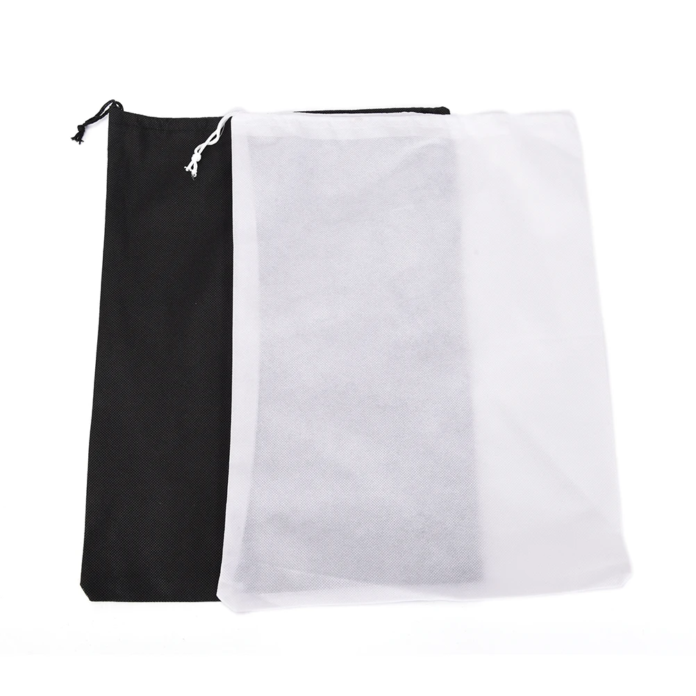 High Quality 2PCS Travel Pouch Portable Tote Drawstring Bag Random Color Non-Woven Shoe Bag
