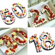 1 Новая ПЭТ пленка Цифровая форма для торта чистая красная высокая температура инструмент для выпечки красный день рождения форма для выпечки плитка хрустящая форма для выпечки День рождения