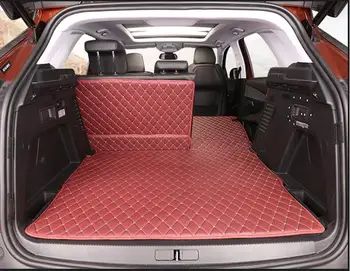 

Brand New For Peugeot 5008 2017 3PCS High Quality Car Trunk Mat Carpet Inside Mats PU Leather Pad Auto Accessories