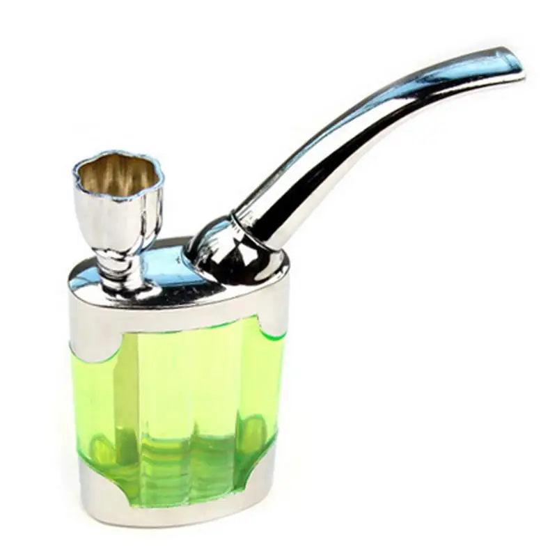 5 цветов Топ дизайн двойного назначения воды табачная трубка держатель для сигарет жидкий фильтр для курения зажигалки аксессуары для курения - Цвет: Green