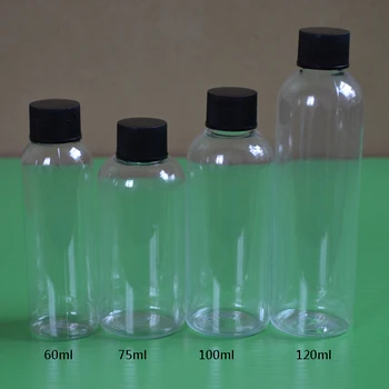 

50pcs, 100ml Screw Cap black Bottles Empty Sample Small Travel Size Portable Make Up Bottles for Parfum Cosmetic Cont