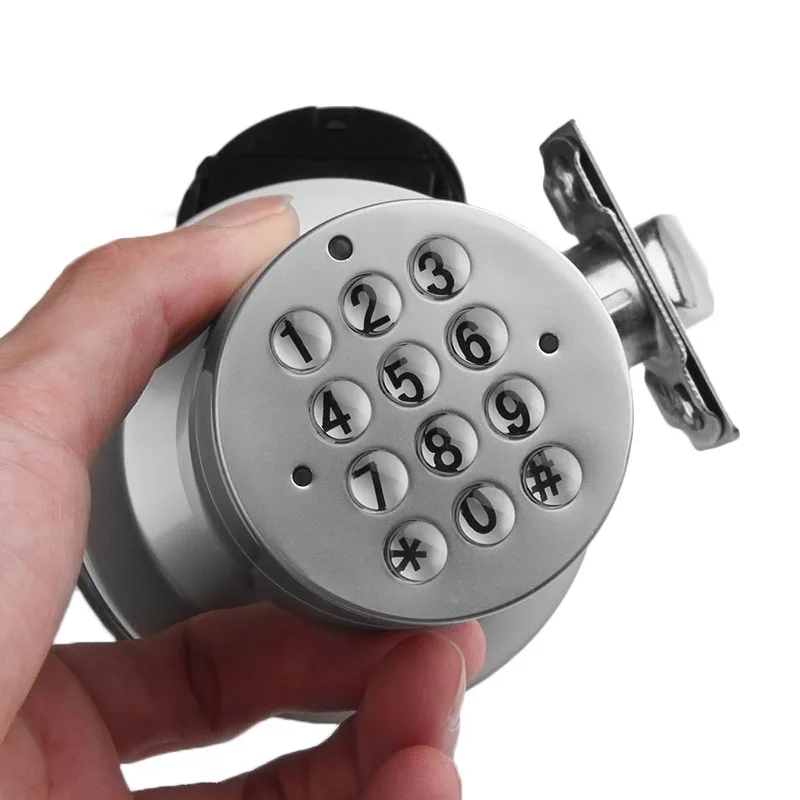 Keyless Electronic Digital Free Keys Door Lock Programmable Round Knob