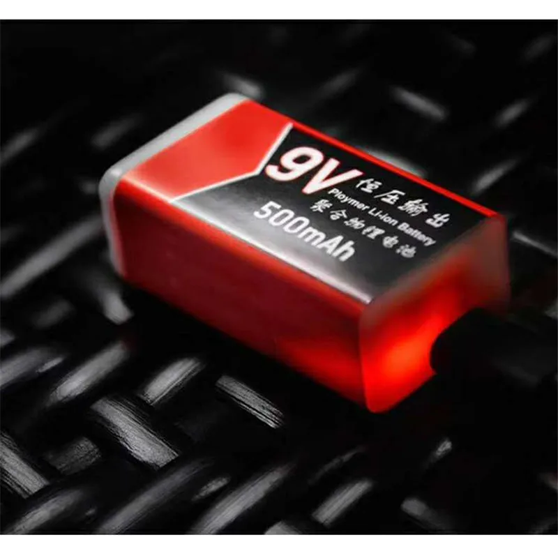 Зарядка через USB 9V 500 мА/ч литий ионный аккумулятор Батарея Перезаряжаемые 9В для