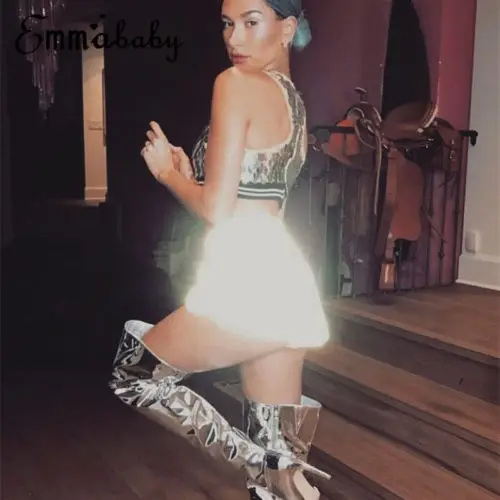 Thefound Hot Womens Luminous Reflective Booty Shorts Club Party Dance Costume Wear Thefound Hot Womens Luminous Reflective Booty Shorts Club Party Dance Costume Wear