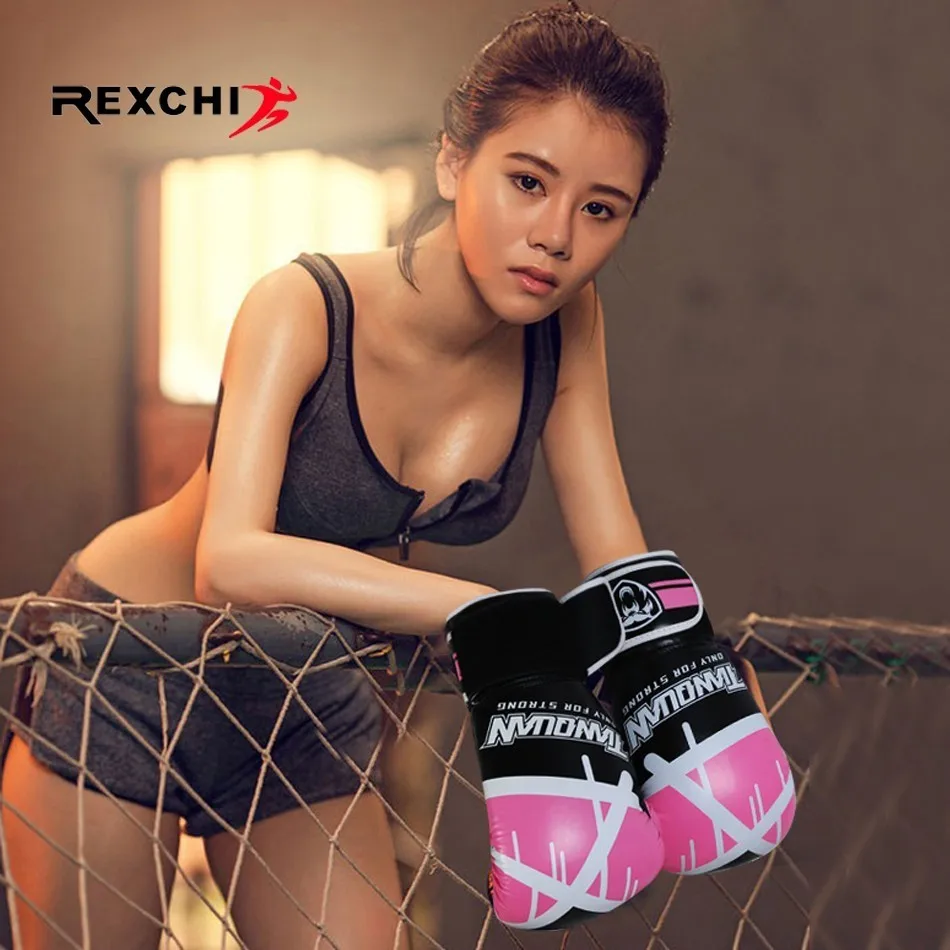 Взрослые кик боксерские перчатки из искусственной кожи карате Муай Тай Guantes De Boxeo