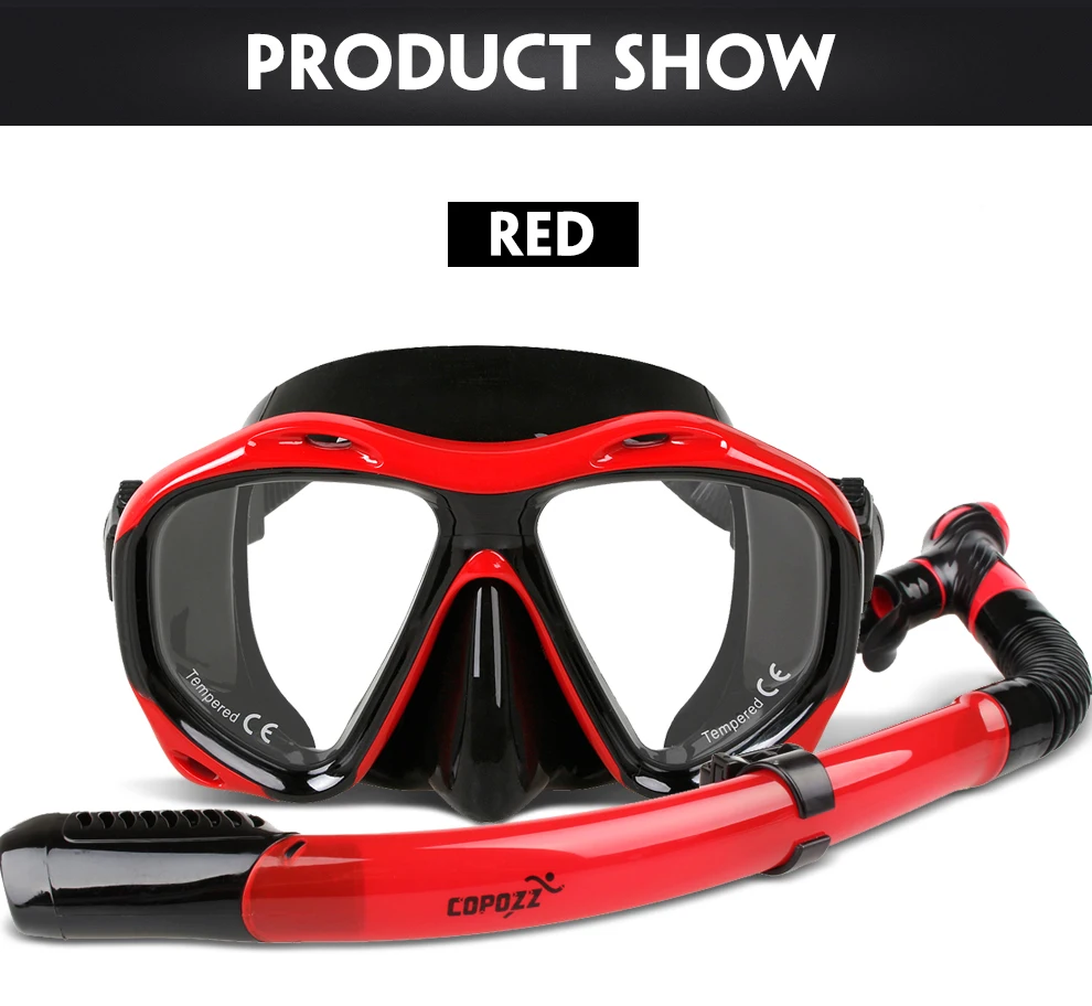 Copozz бренд Профессиональный Дайвинг дыхательные трубки для маски маска оборудование очки дайвинг плавательный легкий дыхательный набор труб