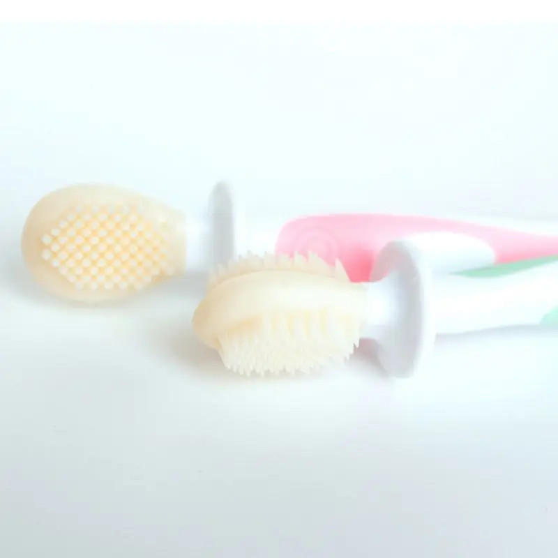 Детская зубная щетка, набор для младенцев, чистка зубов, тренировка языка, защитная крышка, дизайн, мягкий здоровый Прорезыватель для зубов