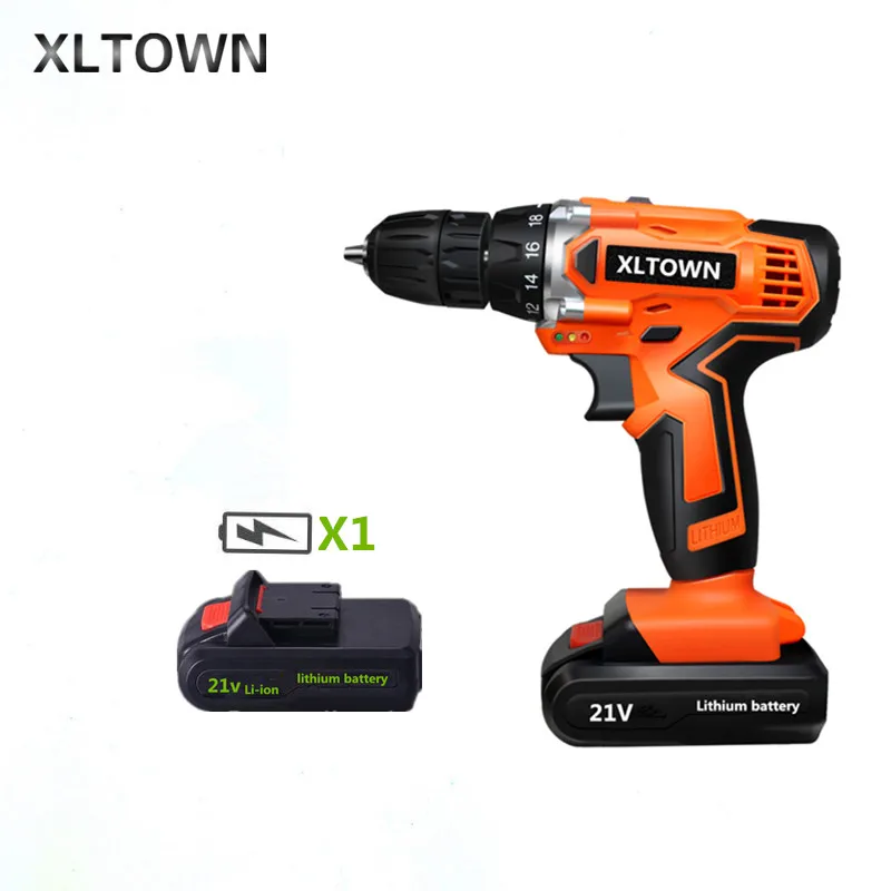 

XLTOWN 21V electric screwdriver rechargeable lithium battery electric screwdriver home multi-function cordless hand drill Tools