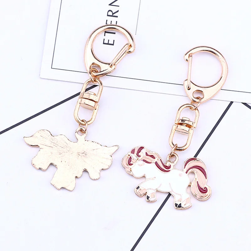 Unicorn With Pom Pom Plush Toy Keychain peluche Unicorn Key Pendant Soft Stuffed Animal Toys Kids Girls Bag Hang Pendant licorne