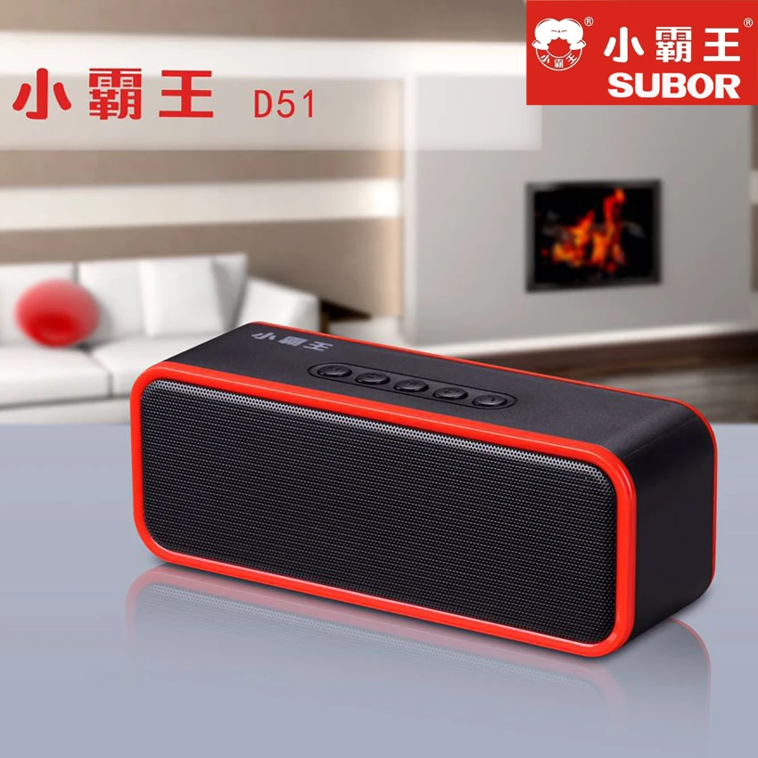 Subor D51 Wireless Bluetooth Speaker High-fidelity Bass Sound FM Radio USB Mic TF Card Stereo Subwoofer Dual Loudspeaker | Электроника