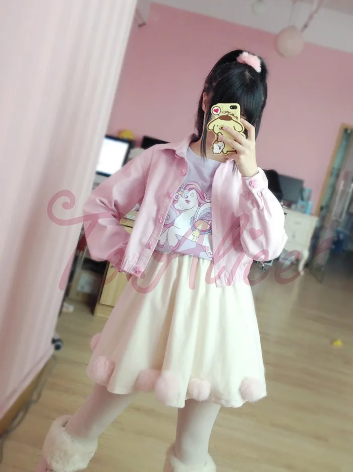 Супер милая японская журнал меховая бальная мини-юбка Зимняя Лолита юбка цвет бежевый и панк черный