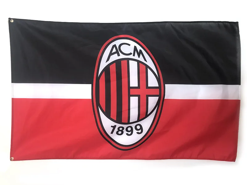 3ft x 5ft 3 x5ft Италия AC Milan Летающий баннер флаг печати из полиэстера Размеры 150*90 см |