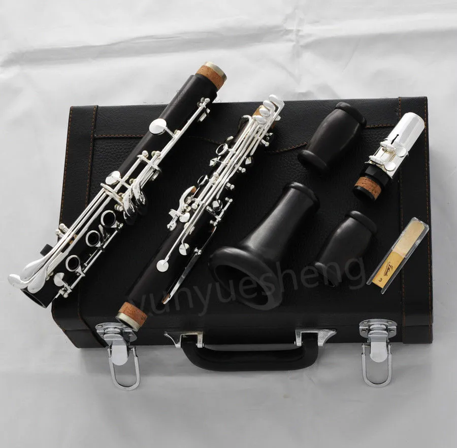 Концертный Профессиональный 17 ключ кларнет черное дерево деревянный материал 2 бочки с чехлом