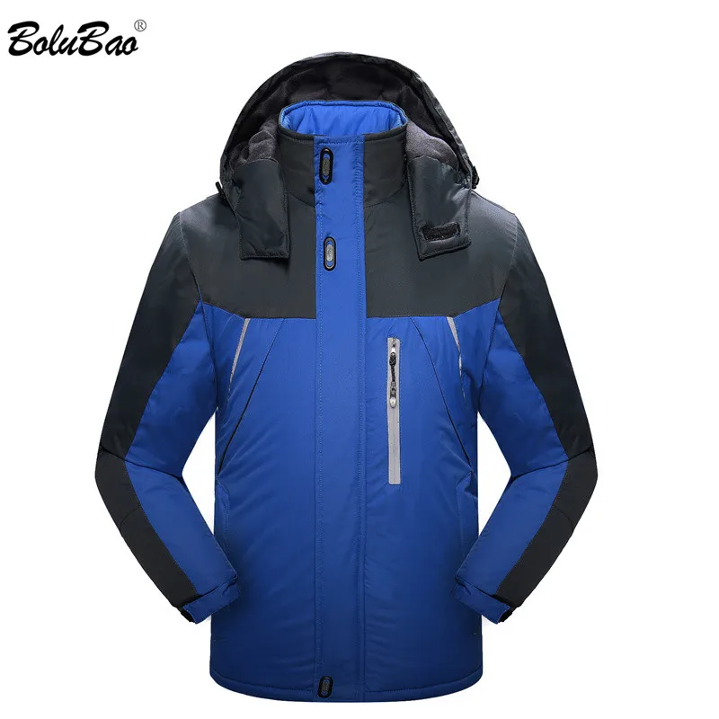 

BOLUBAO Men Winter Parkas Coat 2019 Men's Fashion Brand Splice Solid Color Warm Thick Jacket Male Comfortable Parkas Overcoat