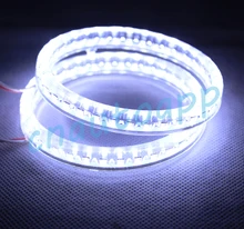 Crystal Light Angel Eyes СВЕТОДИОДНЫЕ Фары Трубопровода Дневного Света DRL Для Автомобиля Противотуманная Фара Мотоцикла Фары-2 ШТ.