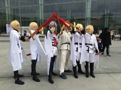 Одежда высшего качества Аниме Серафим конца Owari no Seraph Mikaela Hyakuya Косплей Костюм Полный комплект униформы плащ Необычные Бальные вечерние костюмы