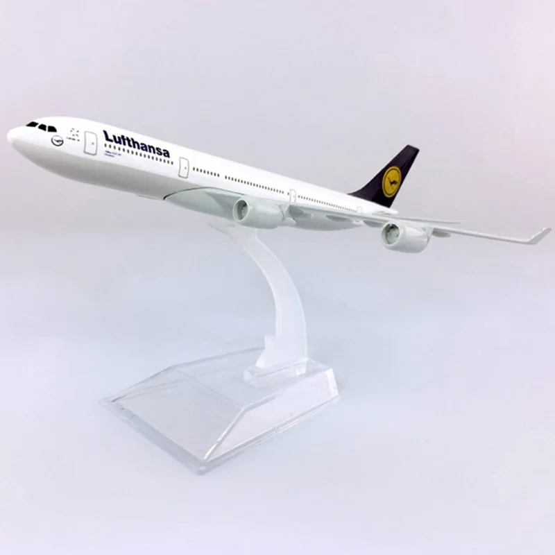 16 см 1:400 масштаб воздушный немецкий Lufthansa самолет Airbus A340-300 Модель W базовый сплав самолет коллекционный дисплей игрушка модель